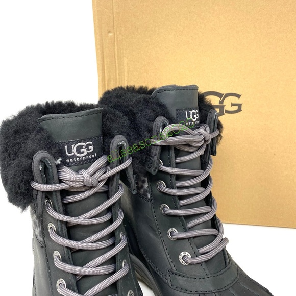 UGG Women’s Boots Adirondack 2 Exotic Black Grey - Picture 5 of 11